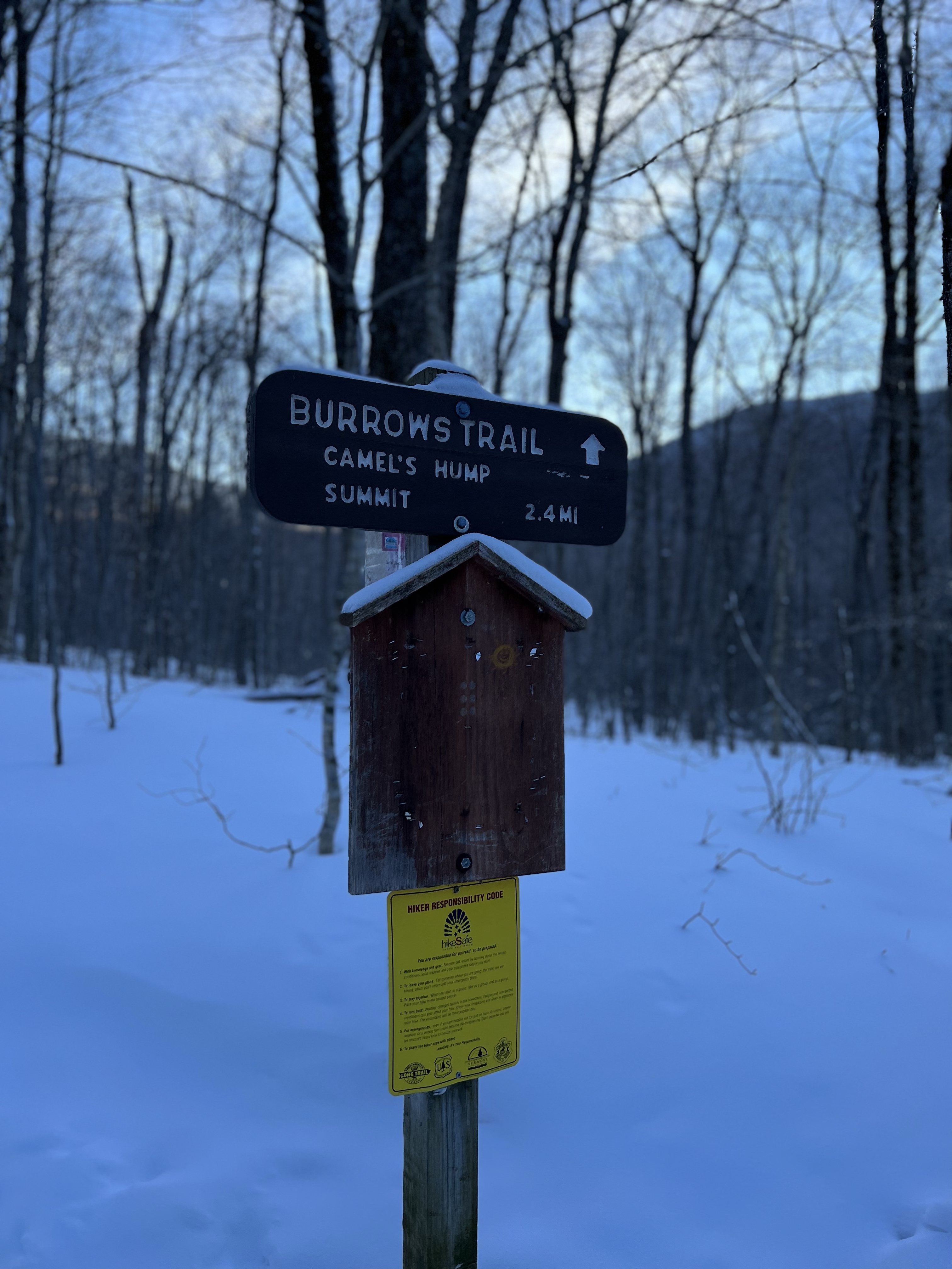 burrows trail sign