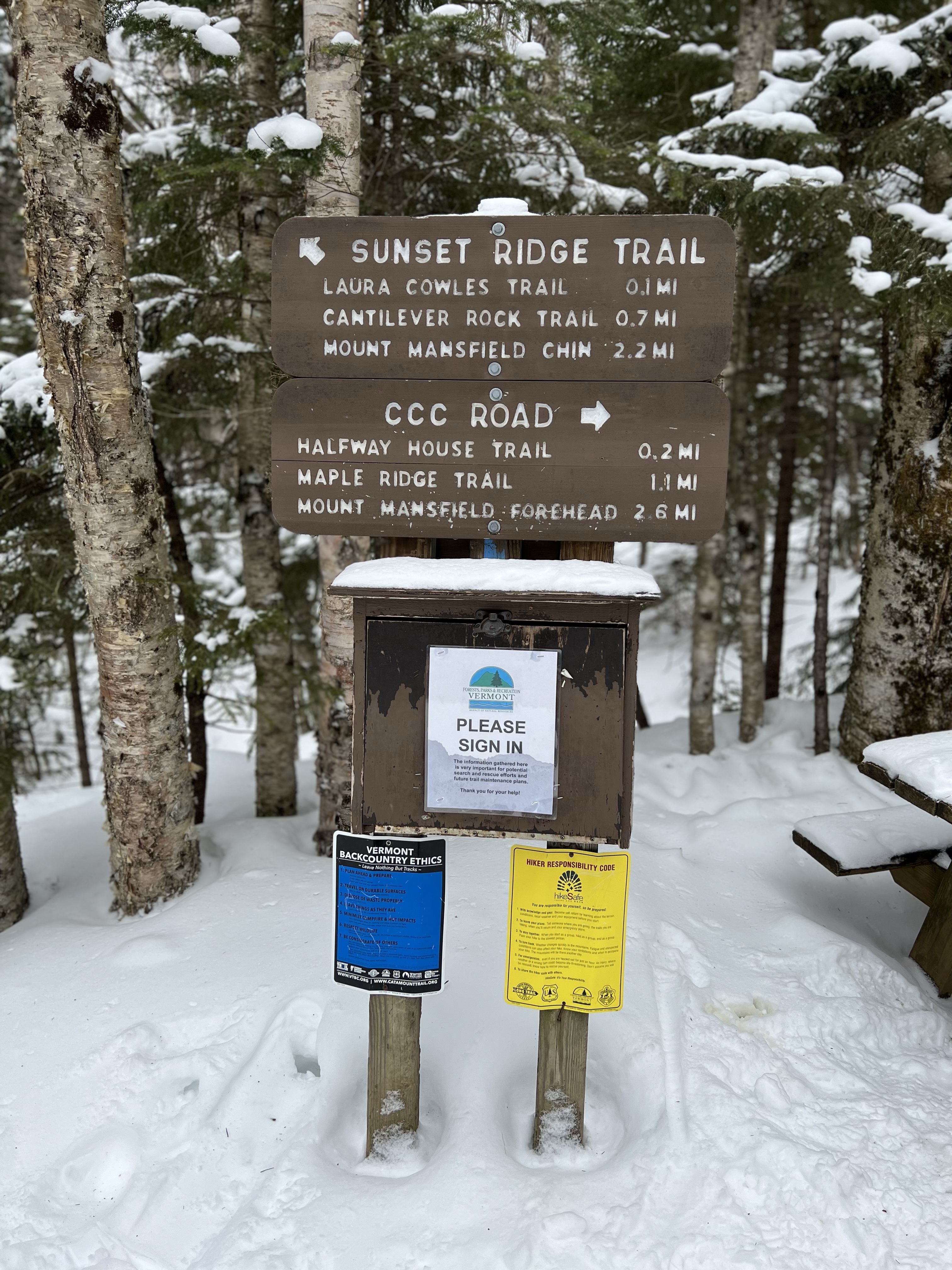 Sunset Ridge Trail Sign