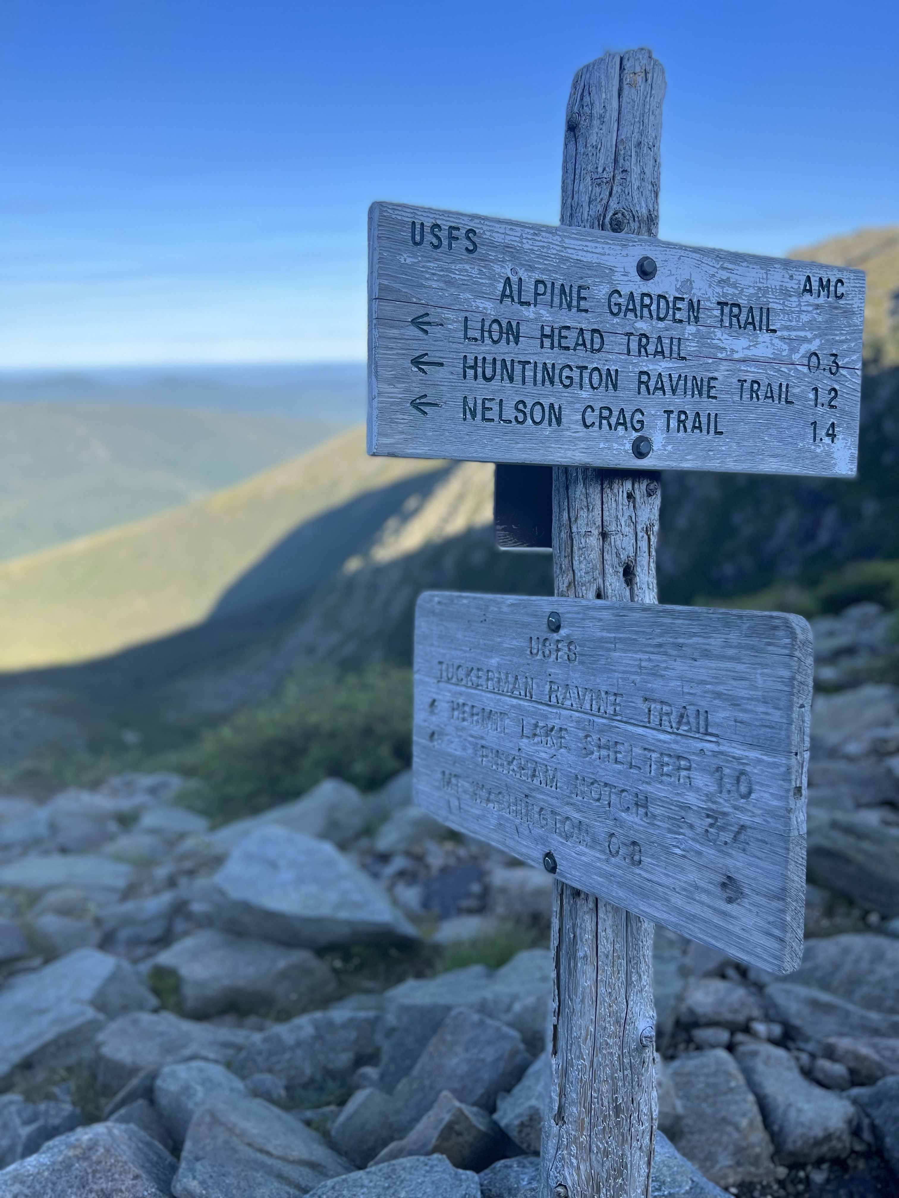 above tuckerman headwall